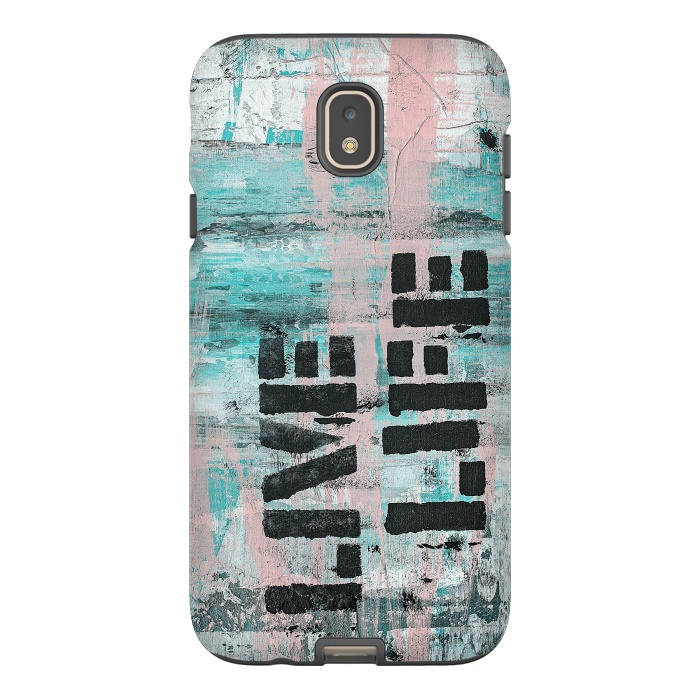 Galaxy J7 StrongFit Live Life Pastel Grafitti by Andrea Haase