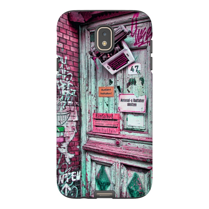 Galaxy J7 StrongFit Urban Grunge Door by Andrea Haase