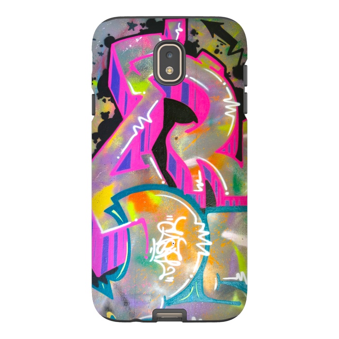 Galaxy J7 StrongFit Colorful Grafitti Tag by Andrea Haase