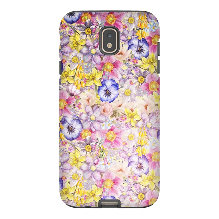Galaxy J7 StrongFit Lovely Spring Pansy Pattern by  Utart