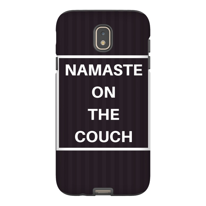 Galaxy J7 StrongFit namaste on the couch by MALLIKA