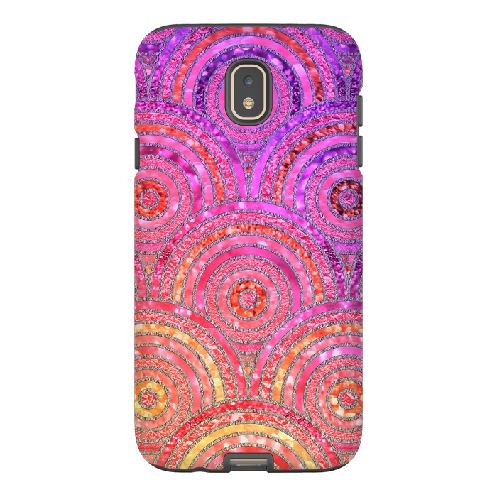 Galaxy J7 StrongFit Multicolor Pink Gold Circles  by  Utart