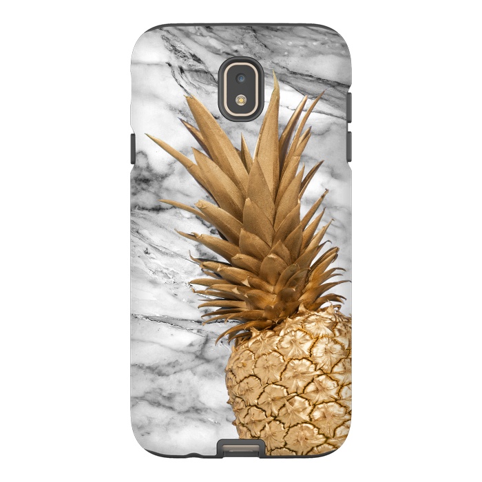 Galaxy J7 StrongFit Gold Pineapple on Marble by  Utart