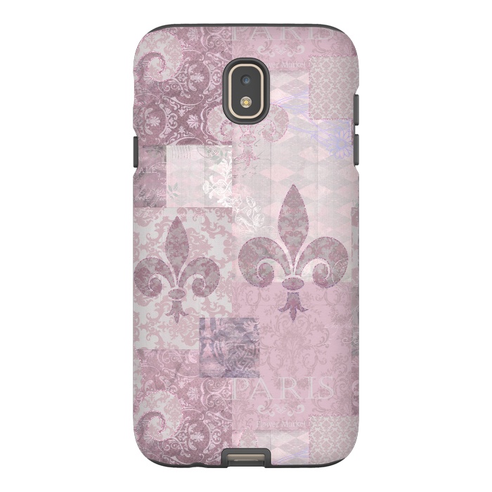 Galaxy J7 StrongFit Romantic Vintage Pattern Soft Pink by Andrea Haase