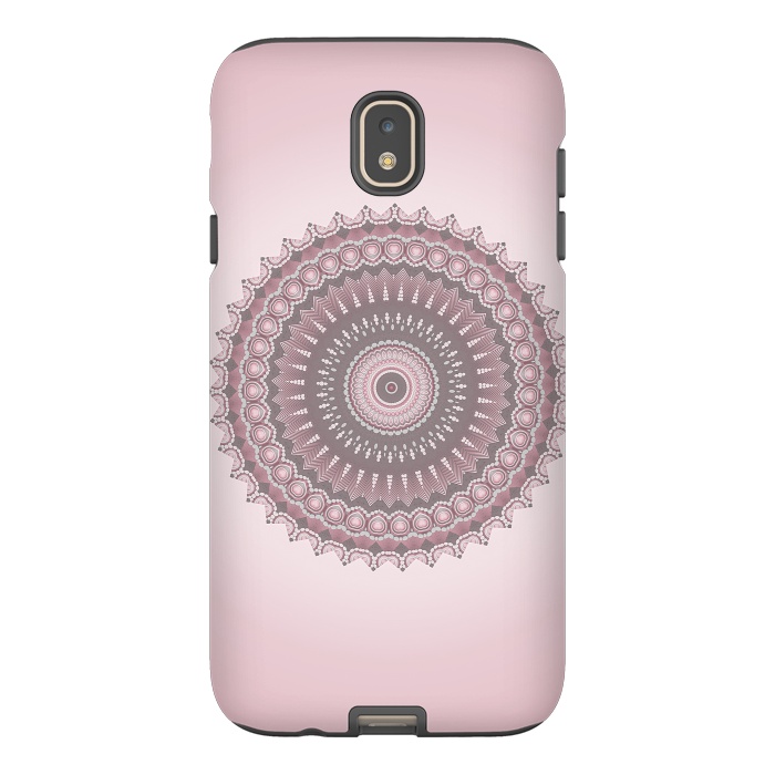 Galaxy J7 StrongFit Soft Pink Mandala Design by Andrea Haase