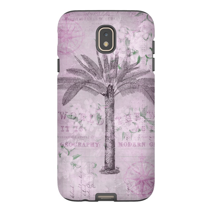 Galaxy J7 StrongFit Vintage Palm Tree Art by Andrea Haase