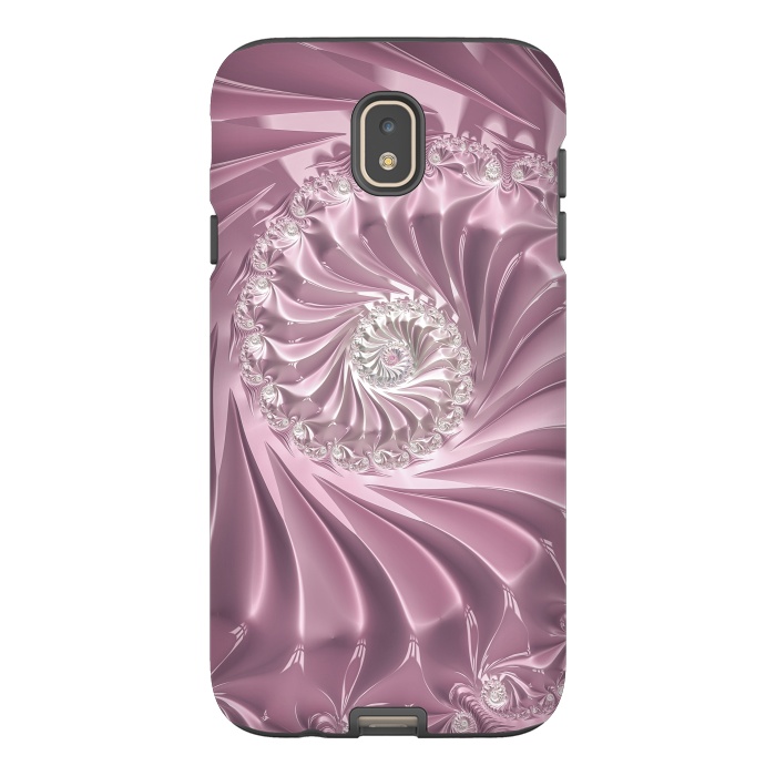 Galaxy J7 StrongFit Soft Pink Glamorous Fractal by Andrea Haase