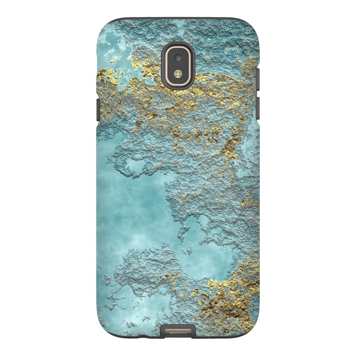 Galaxy J7 StrongFit Gold Teal Minearal by Andrea Haase