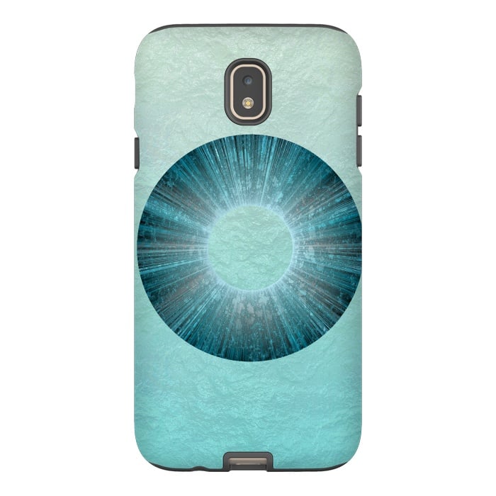 Galaxy J7 StrongFit Turquoise Alien Iris 2 by Andrea Haase