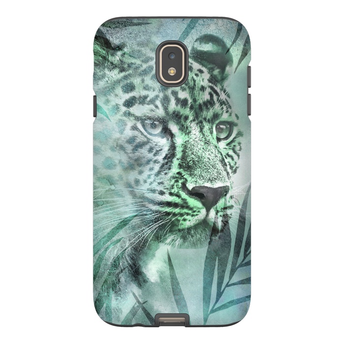 Galaxy J7 StrongFit Cheetah Green Jungle 2 by Andrea Haase