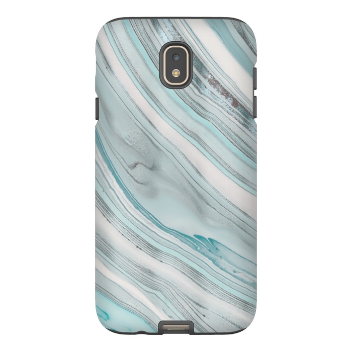 Galaxy J7 StrongFit Teal Marble Elegance 2 by Andrea Haase