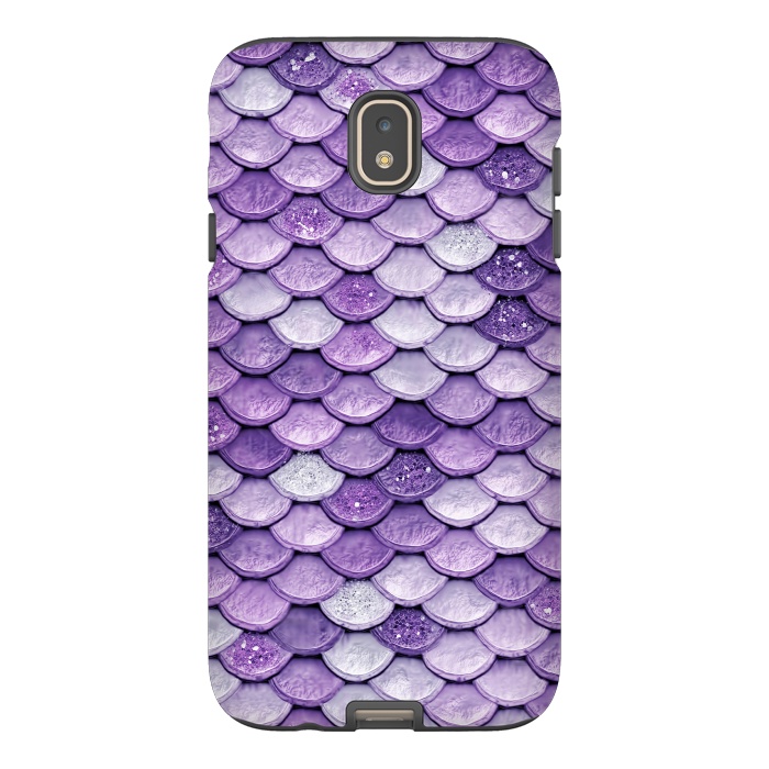 Galaxy J7 StrongFit Purple Metal Glitter Mermaid Scales by  Utart