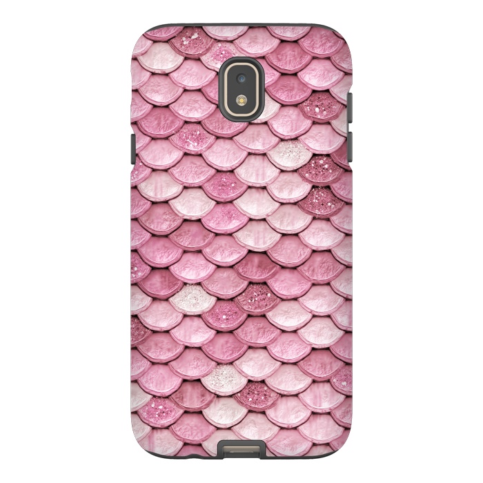 Galaxy J7 StrongFit Pink Glitter Mermaid Scales by  Utart