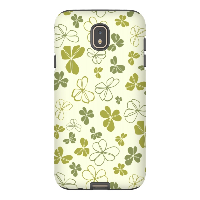 Galaxy J7 StrongFit Lucky Clover in Cream and Green by Paula Ohreen