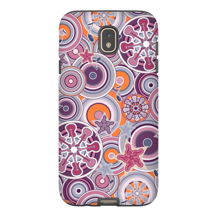 Galaxy J7 StrongFit Glam Boho Rock in Purple and Orange by Paula Ohreen