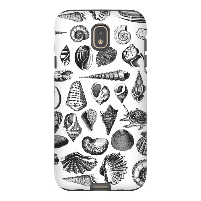 Galaxy J7 StrongFit Vintage Seashell Collection Black And White by Andrea Haase