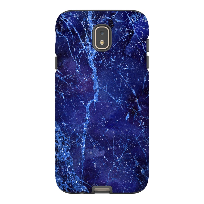 Galaxy J7 StrongFit Blue Marbled Glitter 2 by Andrea Haase