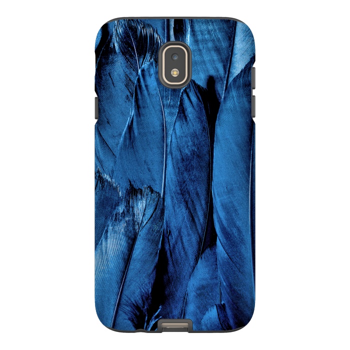 Galaxy J7 StrongFit Dark Blue Feathers by Andrea Haase