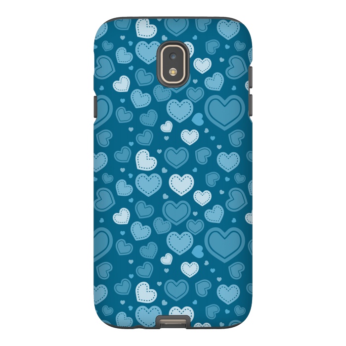 Galaxy J7 StrongFit Blue Hearts by TMSarts