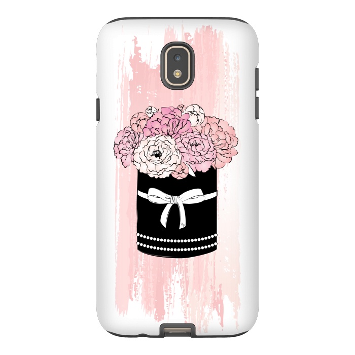 Galaxy J7 StrongFit Flower Box with pink Peonies by Martina