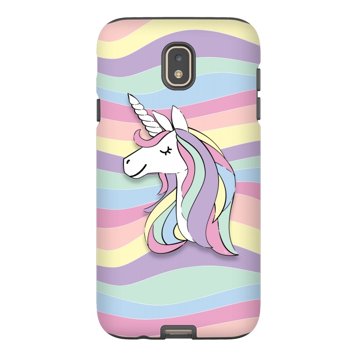 Galaxy J7 StrongFit Cute Rainbow Unicorn by Martina