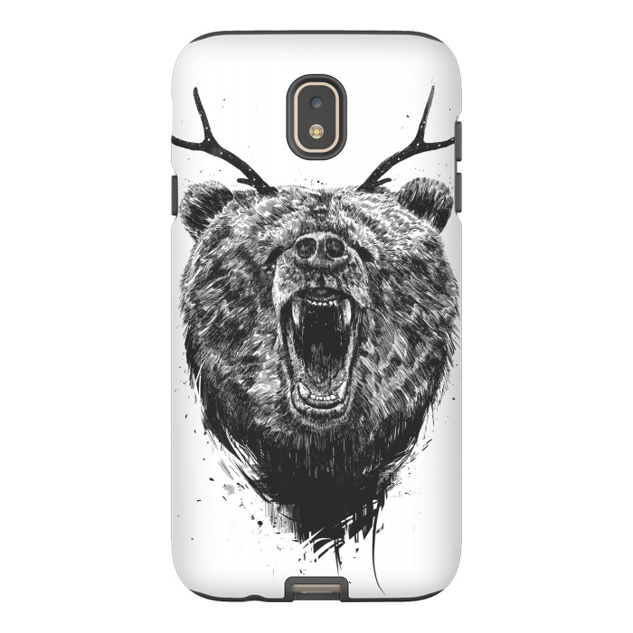 Galaxy J7 StrongFit Angry bear with antlers by Balazs Solti