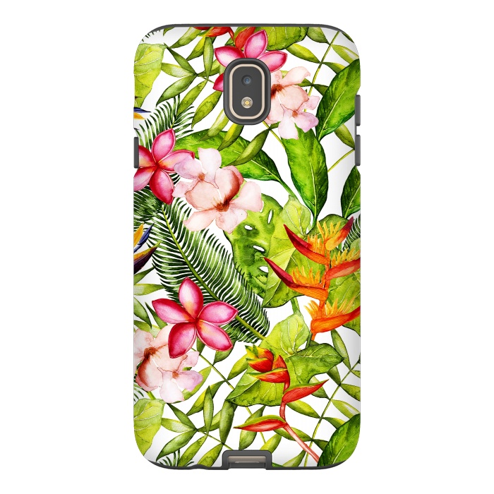 Galaxy J7 StrongFit Aloha Tropical Flower Jungle Pattern by  Utart