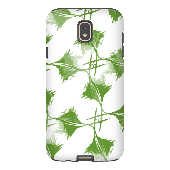 Galaxy J7 StrongFit Green Leaves by Creativeaxle