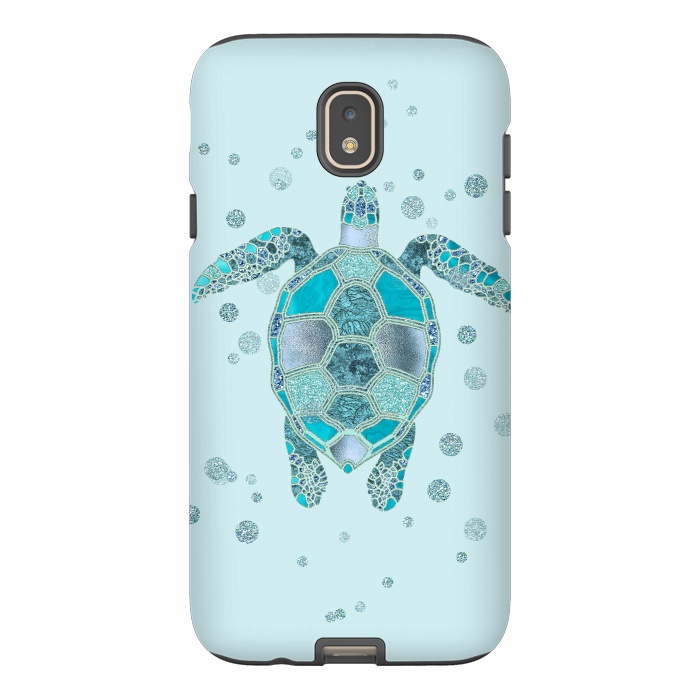 Galaxy J7 StrongFit Underwater Glamour Turtle by Andrea Haase