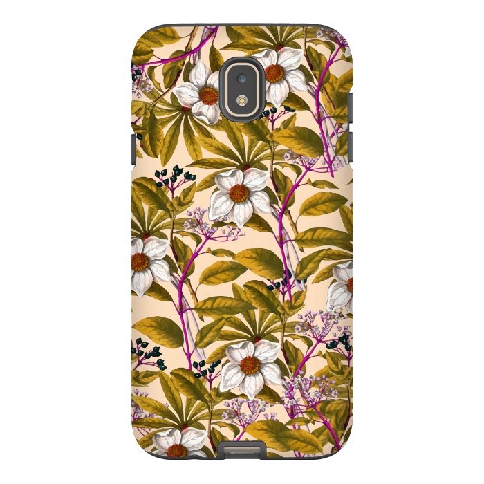 Galaxy J7 StrongFit White Sepia Flora by Creativeaxle