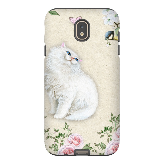 Galaxy J7 StrongFit Kitty Welcomes Bird by Creativeaxle