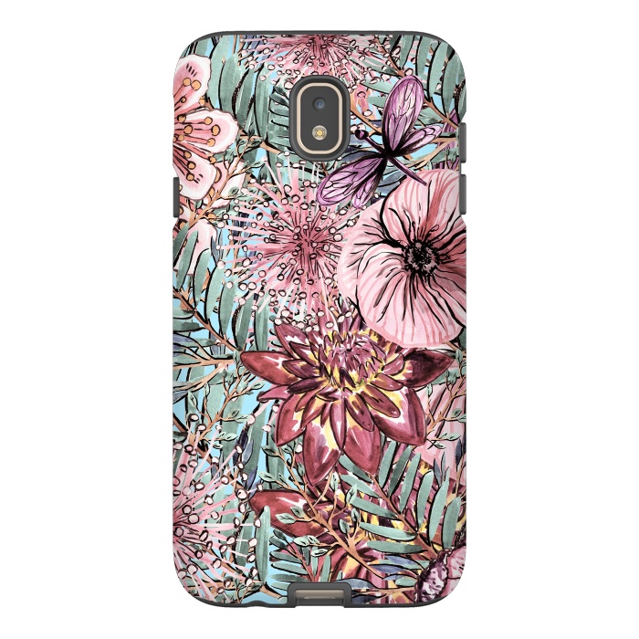 Galaxy J7 StrongFit Tropical Vintage Flower Pattern by  Utart