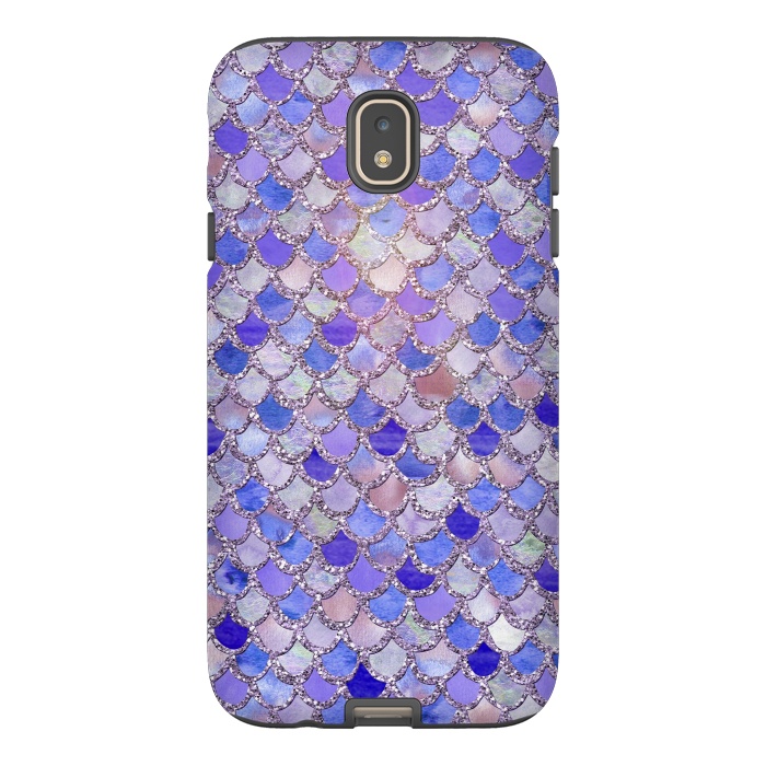 Galaxy J7 StrongFit Purple hand drawn mermaid scales by  Utart