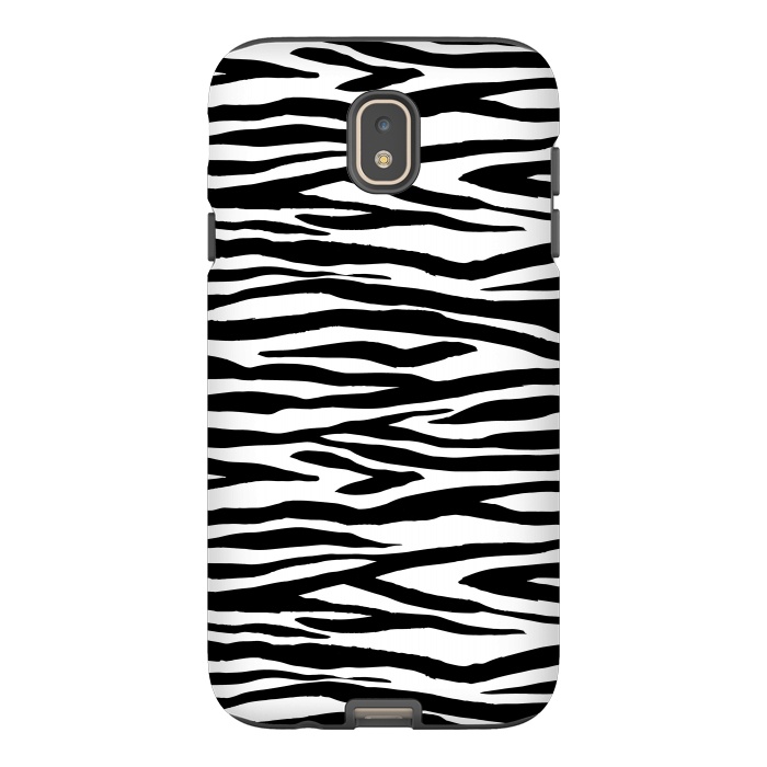 Galaxy J7 StrongFit Zebra Stripes Black And White 2 by Andrea Haase