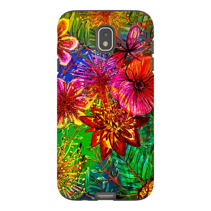 Galaxy J7 StrongFit Colorful Flower Jungle by  Utart