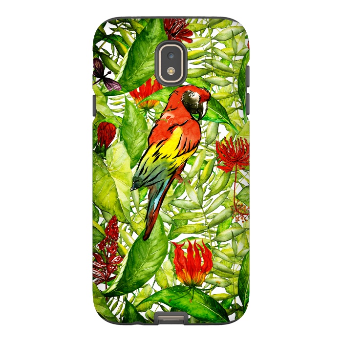 Galaxy J7 StrongFit Aloha Parrot and Flower Jungle by  Utart