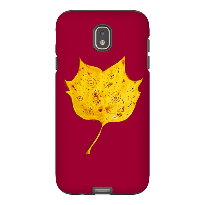 Galaxy J7 StrongFit Fancy Yellow Autumn Leaf by Boriana Giormova