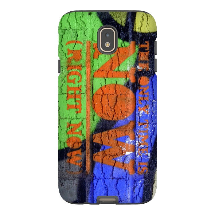 Galaxy J7 StrongFit The Only Time Is Now Graffiti by Andrea Haase