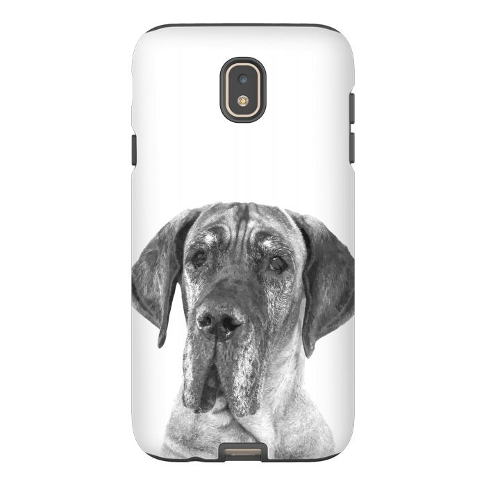 Galaxy J7 StrongFit Black and White Great Dane by Alemi