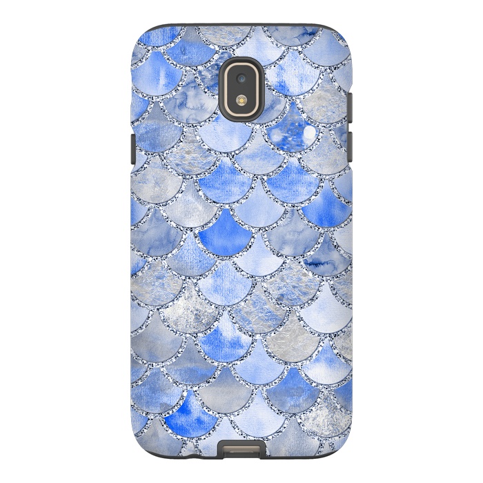 Galaxy J7 StrongFit Blue and Silver Mermaid Scales by  Utart