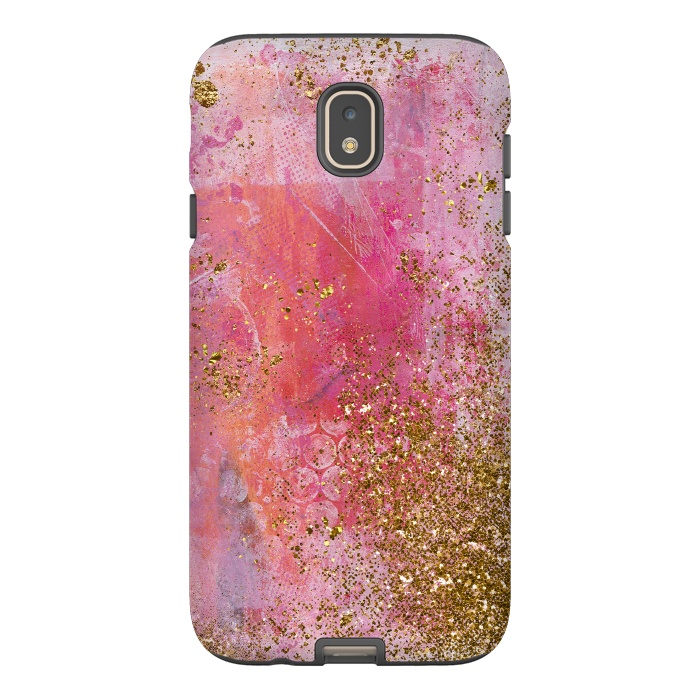 Galaxy J7 StrongFit Pink and Gold Mermaid Glitter Seafoam by  Utart