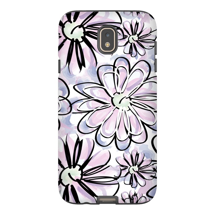 Galaxy J7 StrongFit Watercolor flowers by Camila