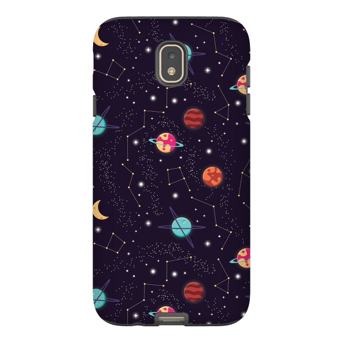 Galaxy J7 StrongFit Universe with planets and stars seamless pattern, cosmos starry night sky 004 by Jelena Obradovic