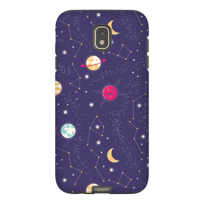 Galaxy J7 StrongFit Universe with planets and stars seamless pattern, cosmos starry night sky 006 by Jelena Obradovic