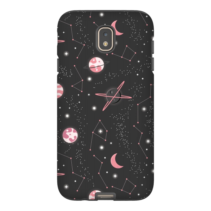 Galaxy J7 StrongFit Universe with planets and stars seamless pattern, cosmos starry night sky 007 by Jelena Obradovic