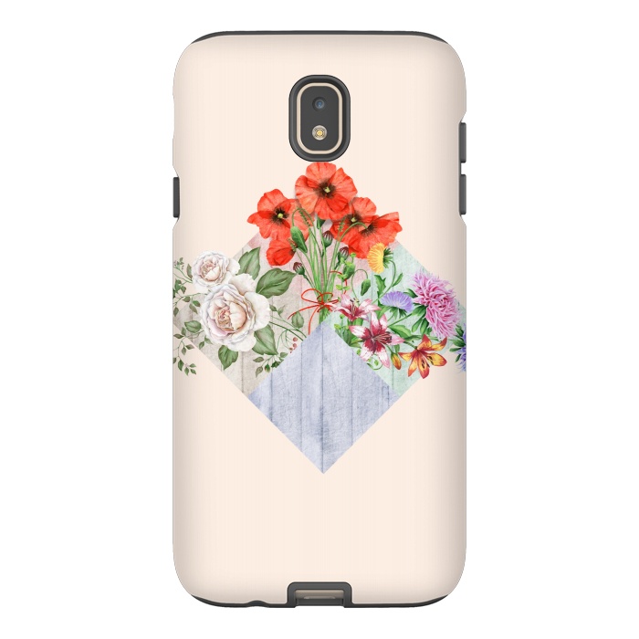 Galaxy J7 StrongFit Floral Blocks by Creativeaxle