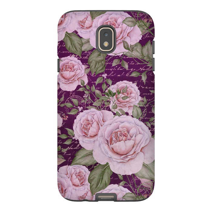Galaxy J7 StrongFit Nostalgic Rose PAttern by Andrea Haase