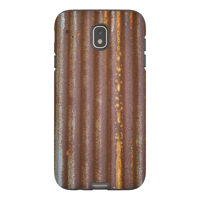 Galaxy J7 StrongFit Old Rusty Corrugated Sheet 2 by Andrea Haase