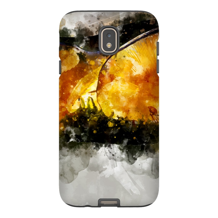 Galaxy J7 StrongFit Forest Yellow Mushroom by Creativeaxle