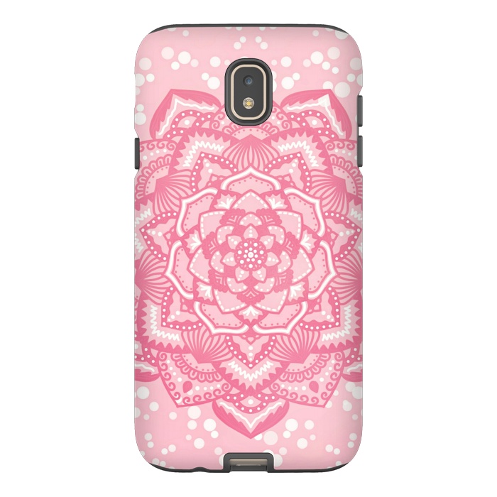 Galaxy J7 StrongFit Pink flower mandala by Jms